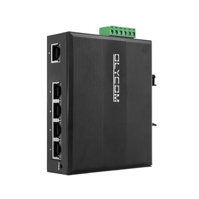 Des E-Kennzeichen-5 Unmanaged Ethernet-Portschalter Gigabit-Lärm-der Schienen-24V industrieller Temp