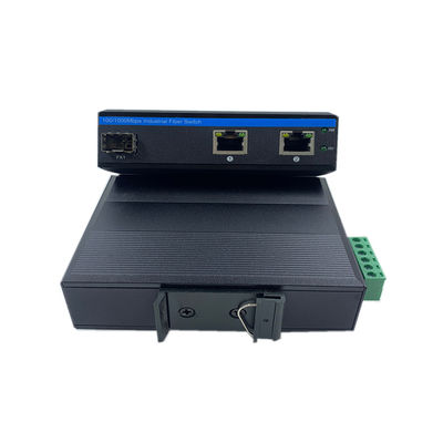 Industrieller Ethernet-Schalter Poe, Unmanaged Schalter des Hafen-2 RJ45 der Faser-IP40